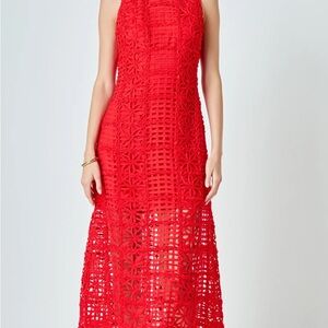 Endless rose TEXTURED SLEEVELESS MAXI DRESS